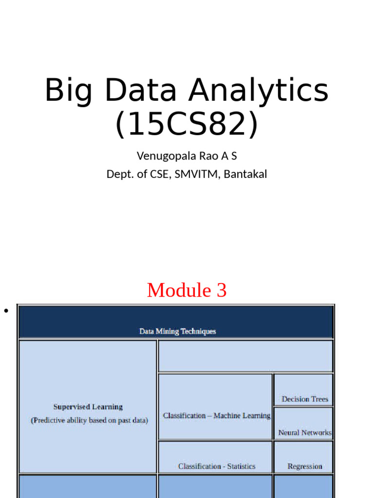 Big Data Analytics - 7th Sem VTU 2018 Scheme - Class 5 | PDF | Chart ...