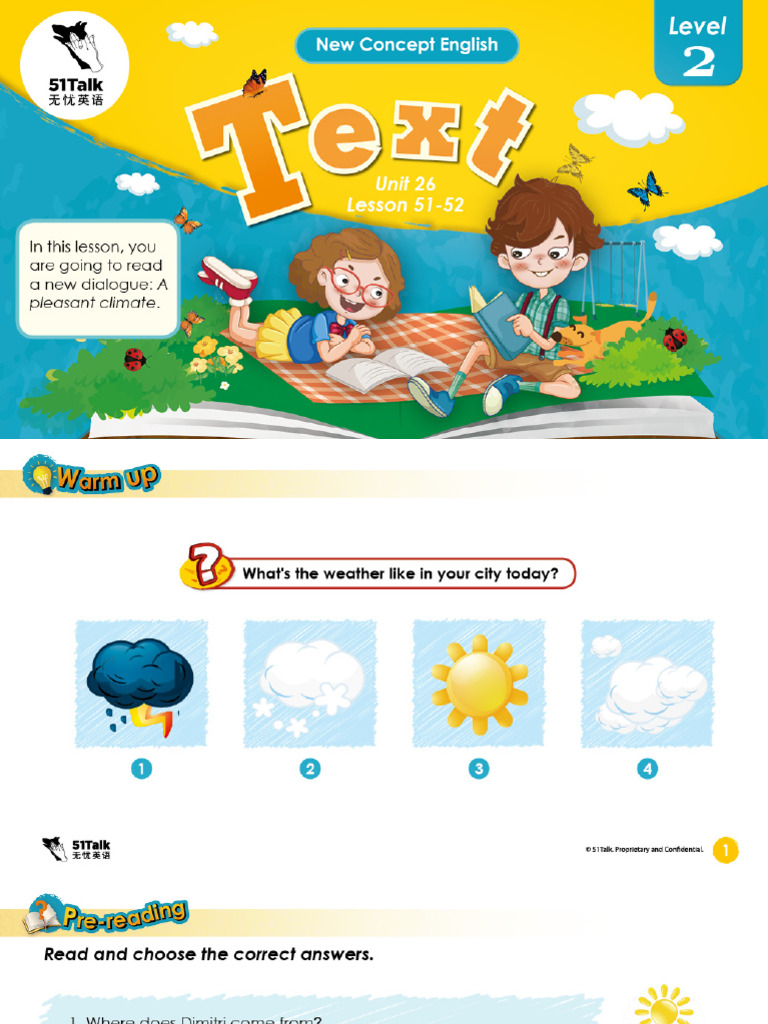 Text Unit 26 Lesson 51 To 52 | PDF