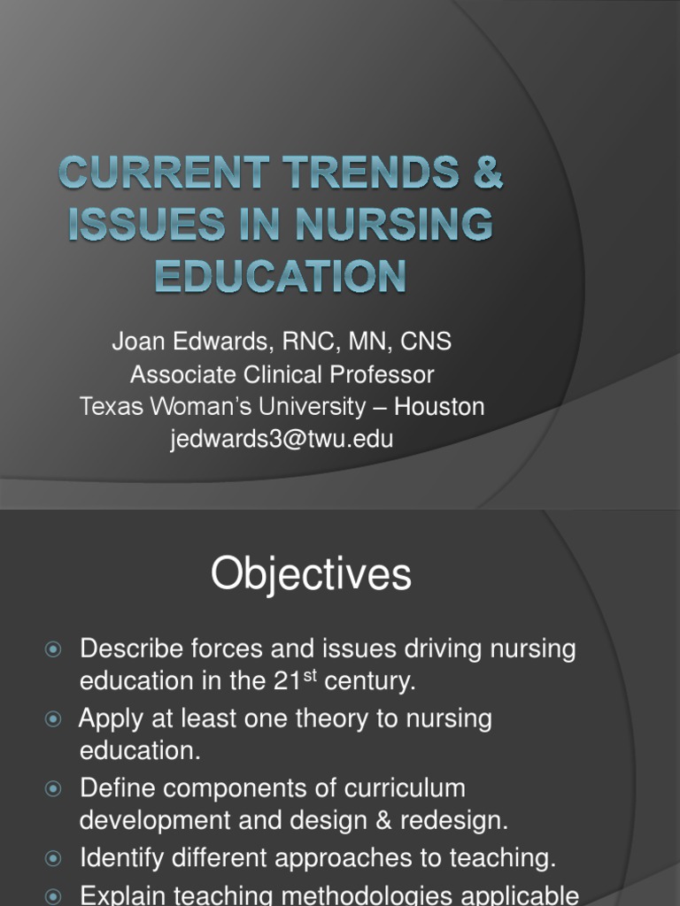 Current Trends Issues in Nursing Education | PDF | Learning Styles ...