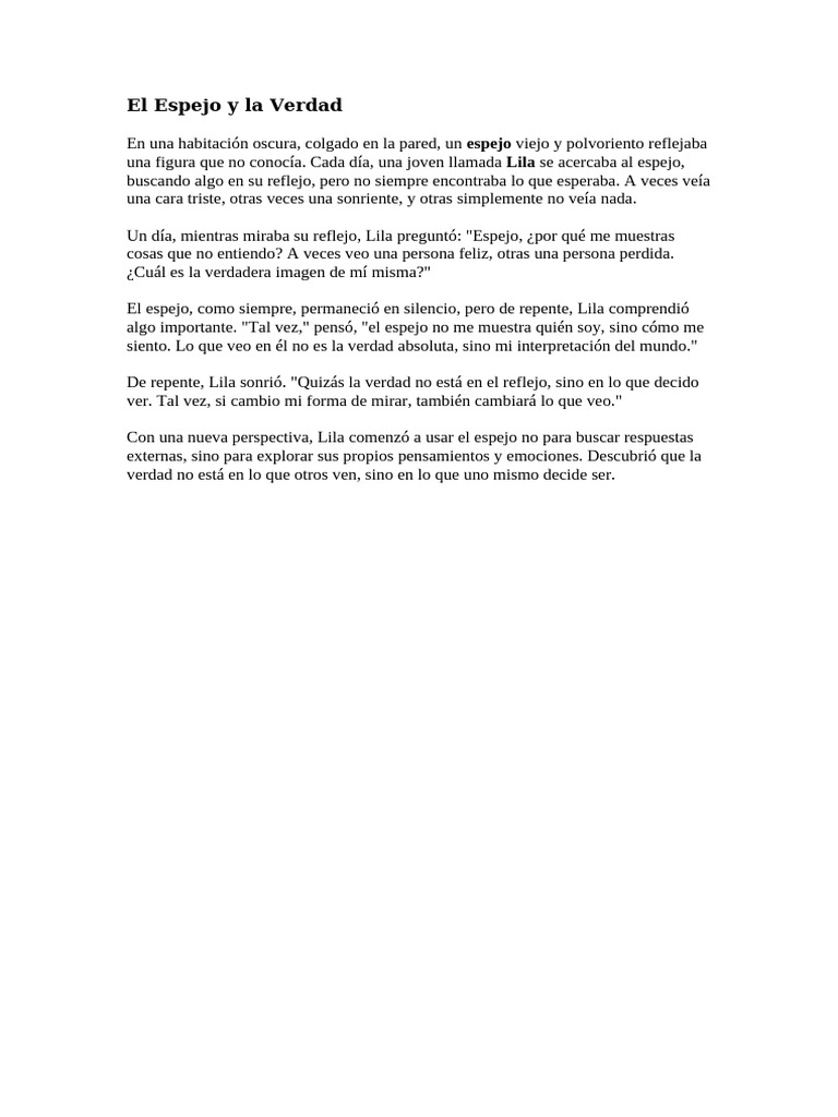 El Espejo de la Verdad Interior | PDF