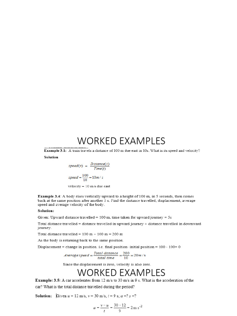 Projectile Motion Worked Examples | PDF | Physical Phenomena | Spacetime