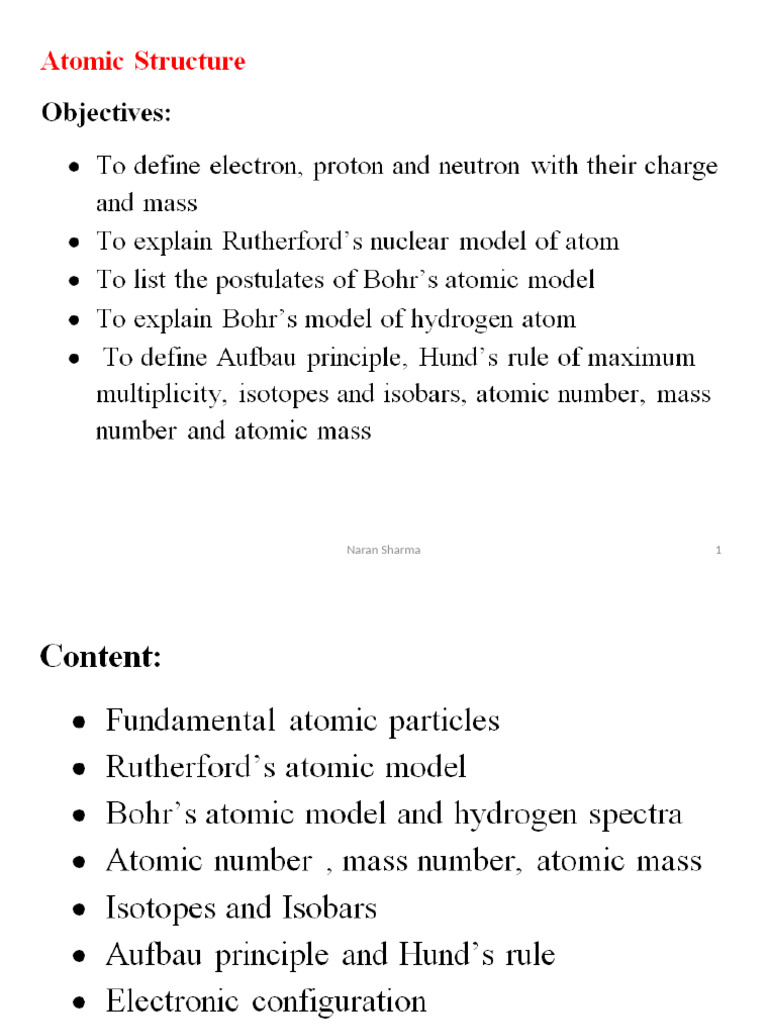 Atomic Structure | PDF