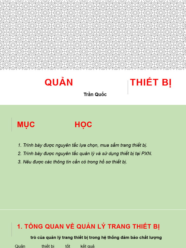 Quan Ly Trang Thiet Bi | PDF