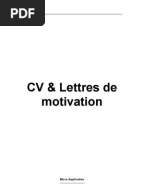 Mdele lettre de motivation et CV
