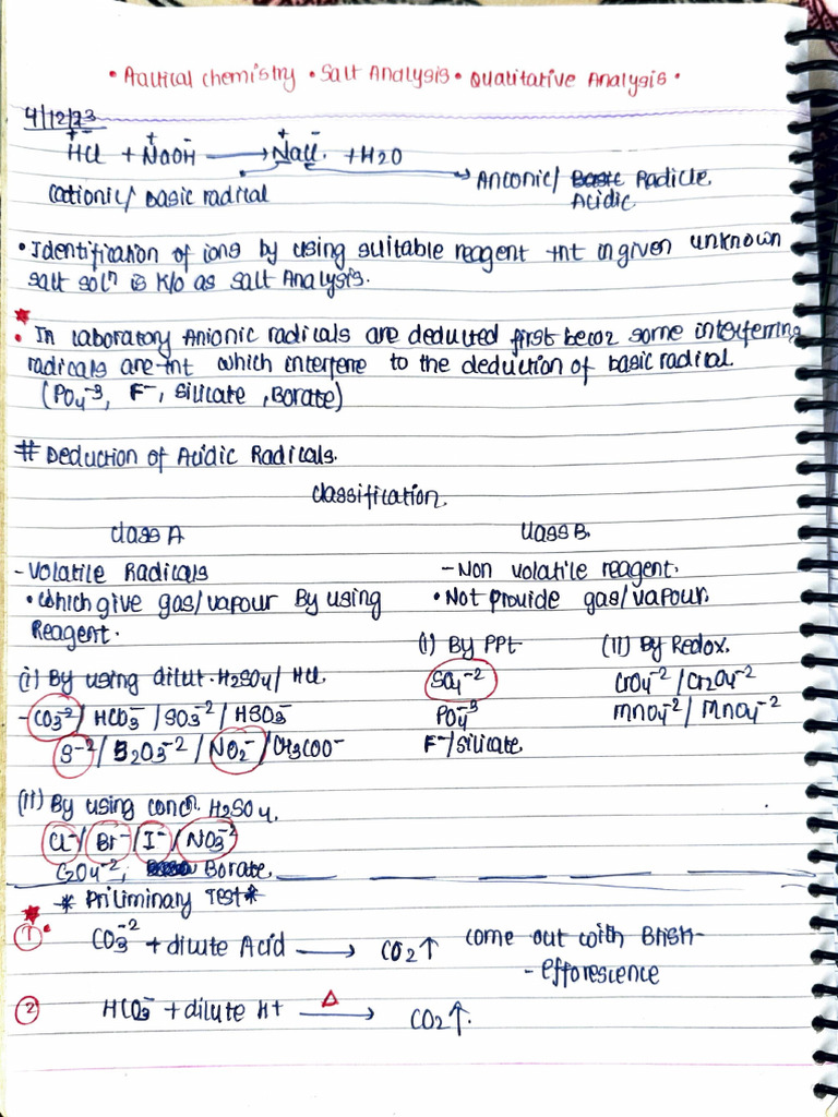 Salt Analysis | PDF