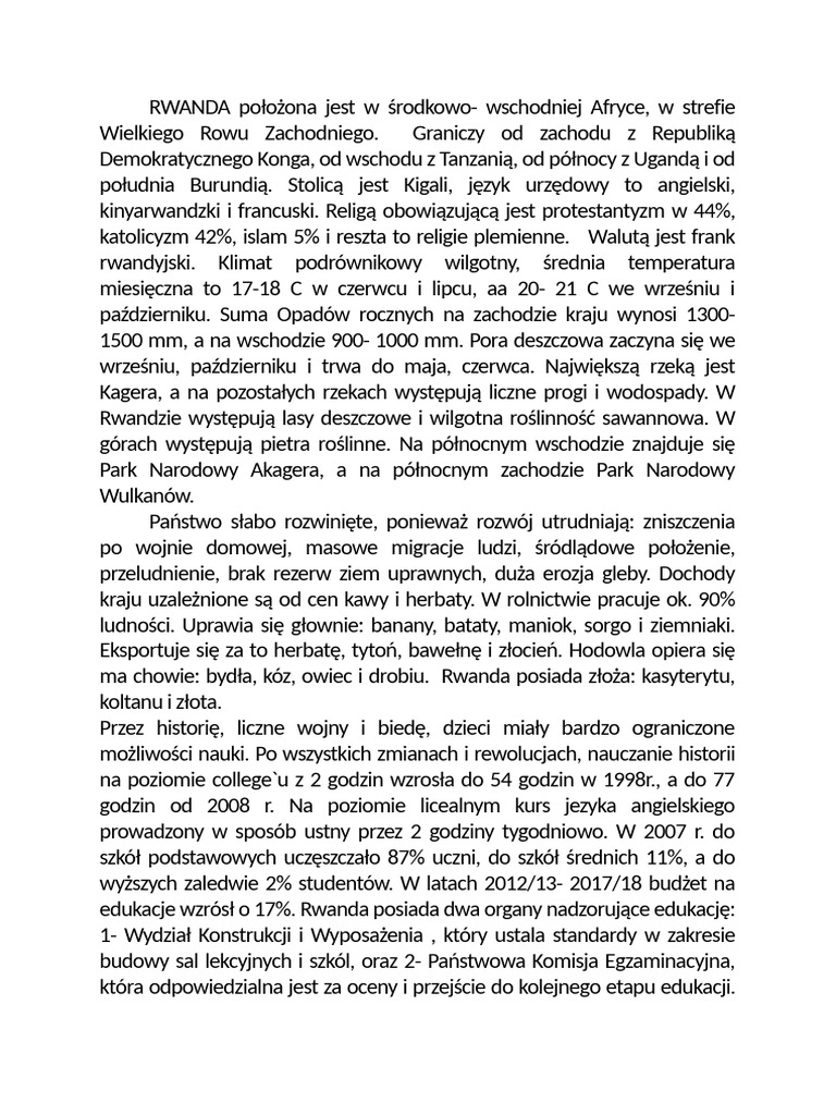Rwanda | PDF