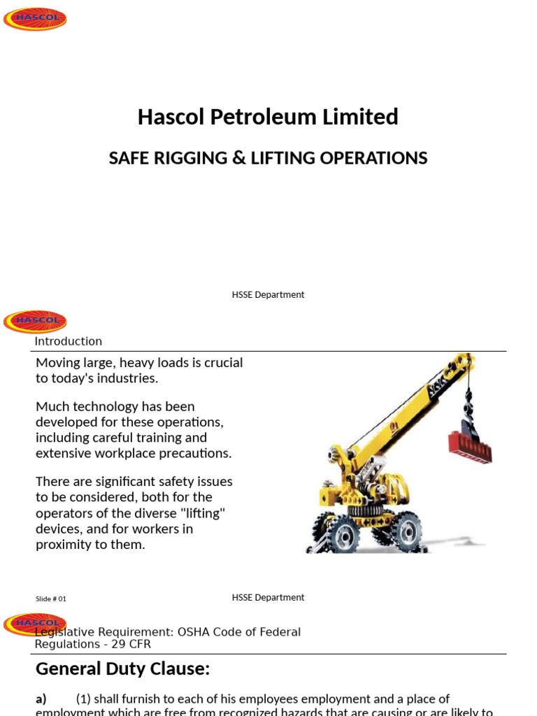 Safe Rigging and Lifting Operations Guide | PDF | Crane (Machine ...