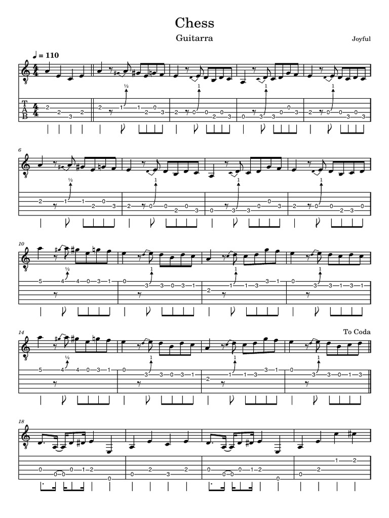 Joyful Chess Piano Sheet Music | PDF