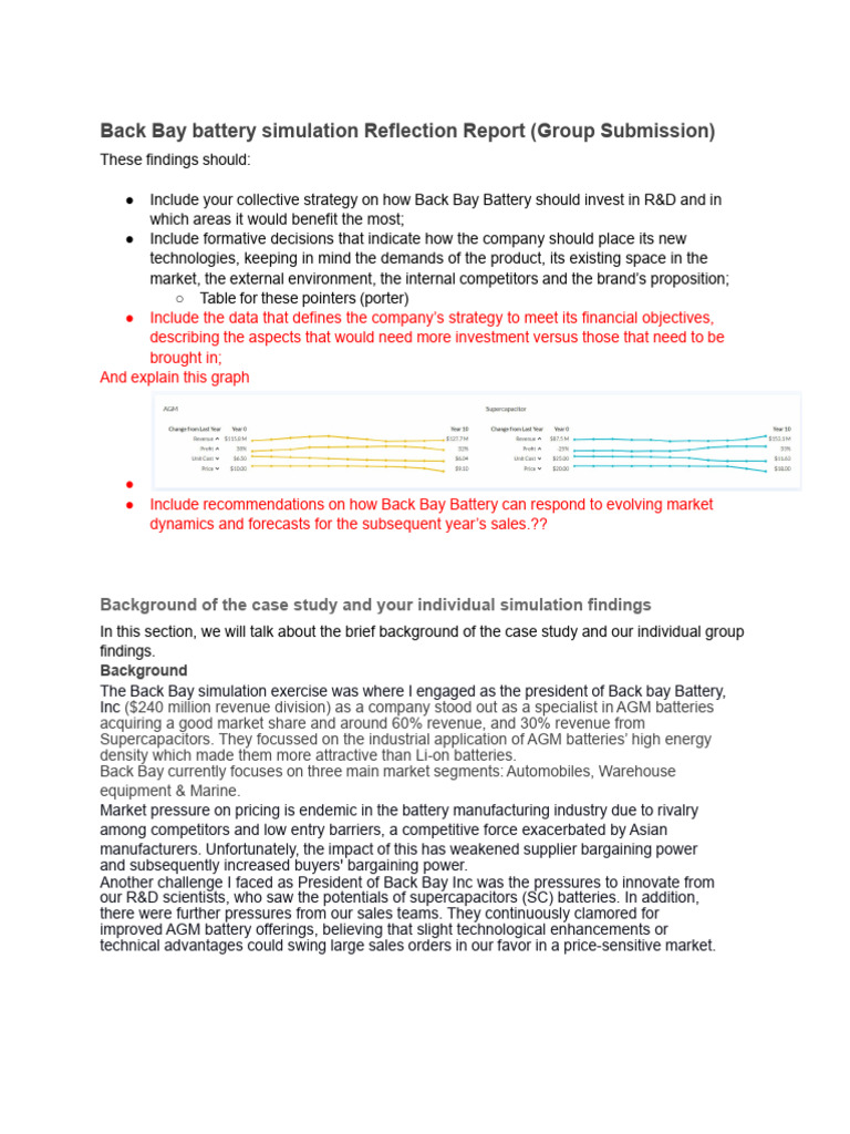 Back Bay Battery Simulation Strategy Report | PDF | Disruptive ...