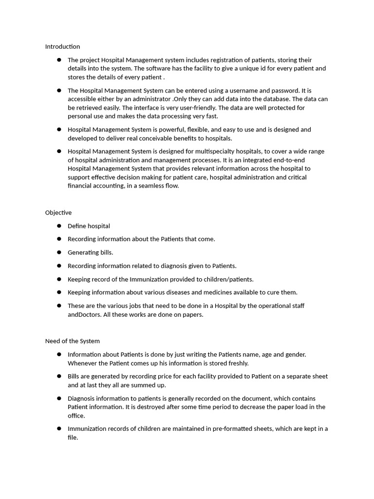 Doctor Module in Hospital Management System | PDF | Computing | Software