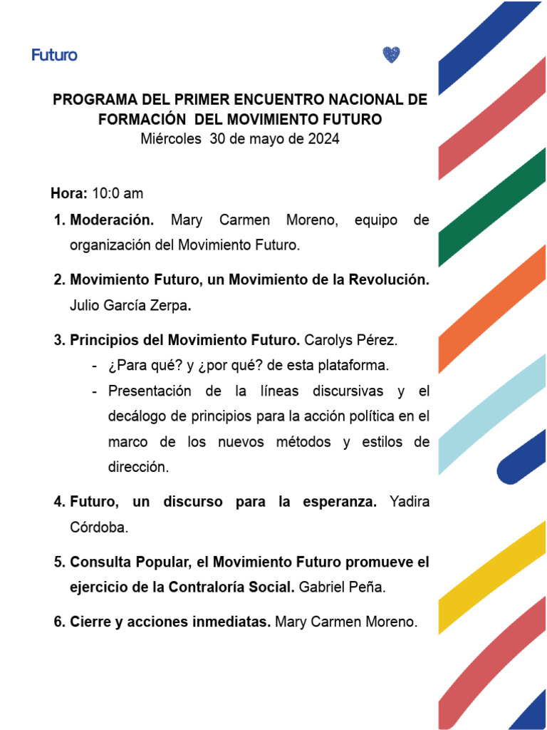 00 Programa Del Primer Encuentro Nacional de Formación Del Movimeinto ...