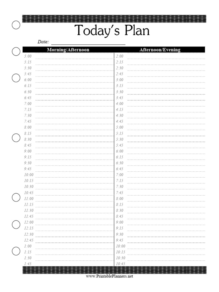 Daily Planner PDF Template | PDF