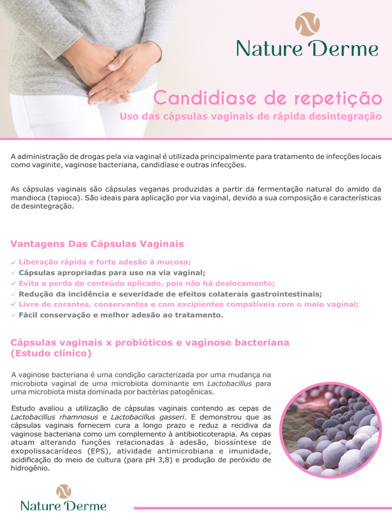 Candidiase de Repeticao - Capsulas Vaginais - NATURE DERME | PDF ...