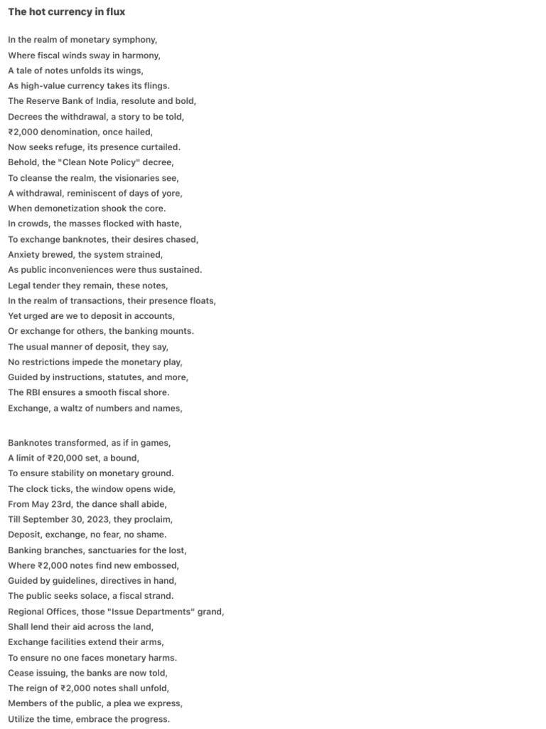 The Hot Currency In Flux Pdf Currency Legal Tender