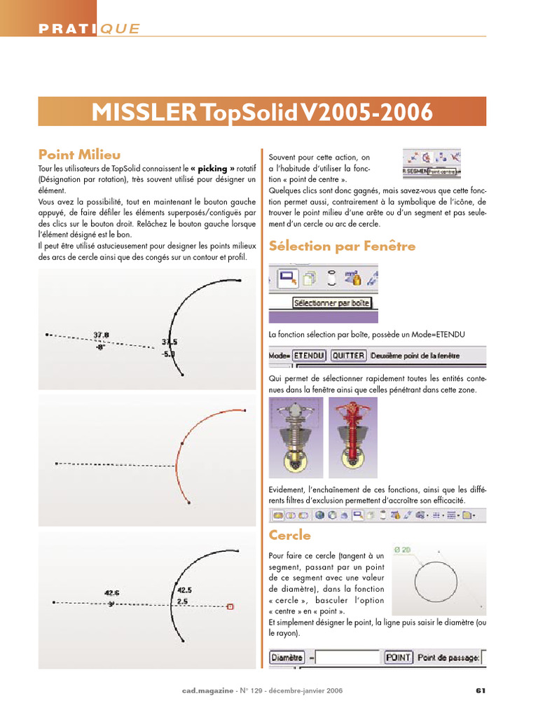 Trucs et astuces pour TopSolid V2005-2006 | PDF | Cercle