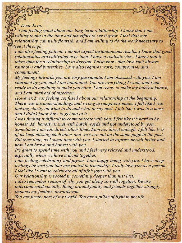 Erin Love Letter | PDF