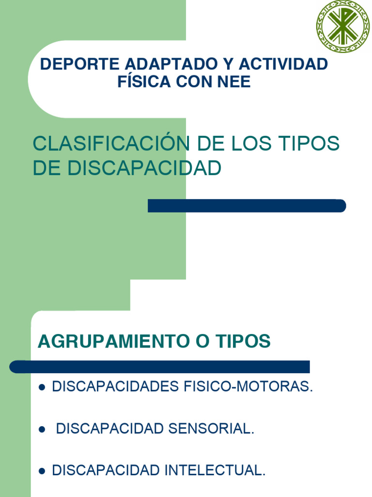 Tipos y Agrupamientos de La Discapacidad | PDF | Discapacidad ...
