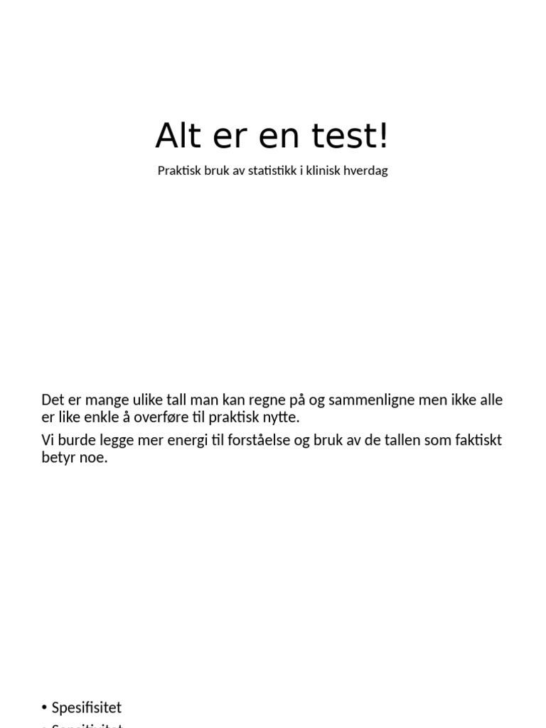 Alt Er en Test | PDF