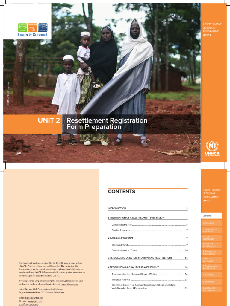 RRF Preparation in Resettlement Process | PDF | Refugee | United ...