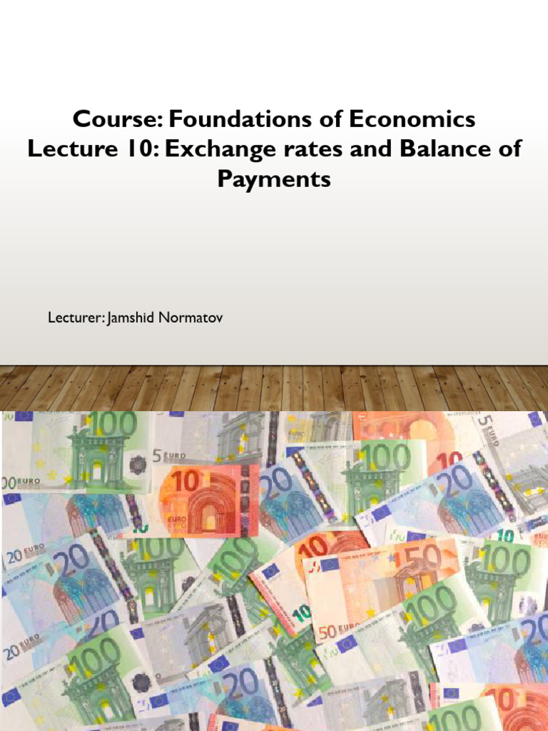 Exchange Rates and Balance of Payments | PDF | Exchange Rate | Balance ...