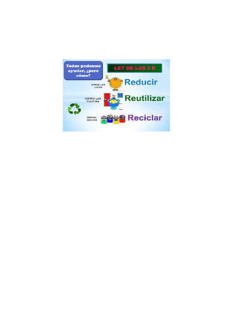 Las 3R Del Reciclaje | PDF