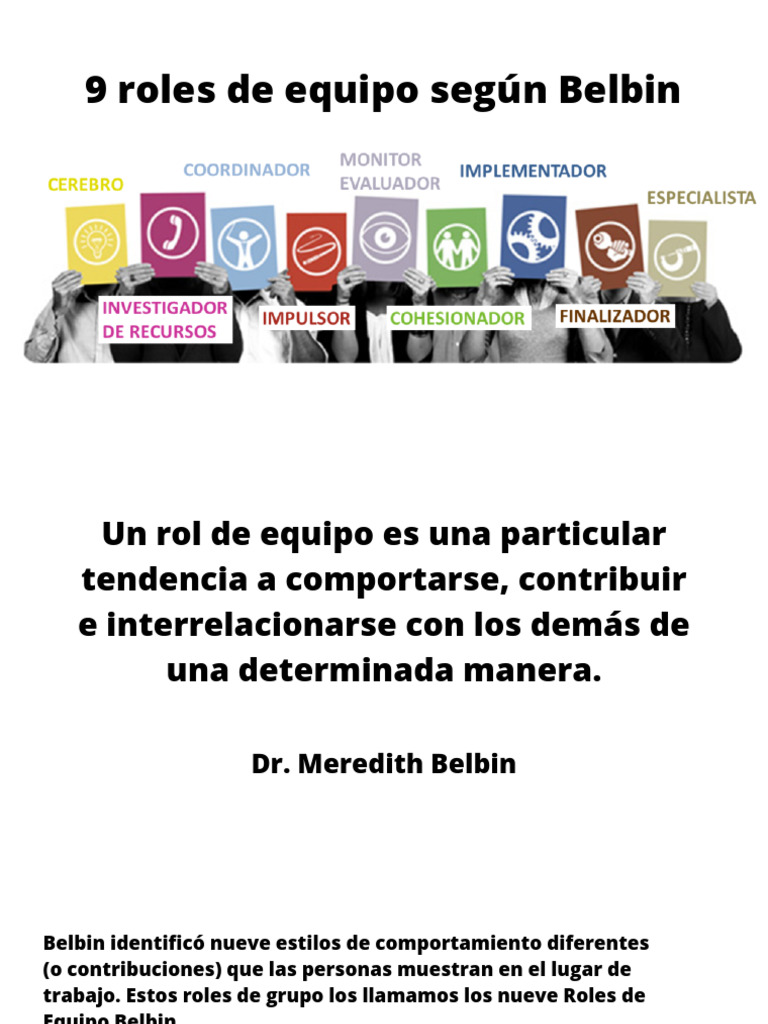 Nueve Roles de Equipo según Belbin | PDF | Cognición | Sicología