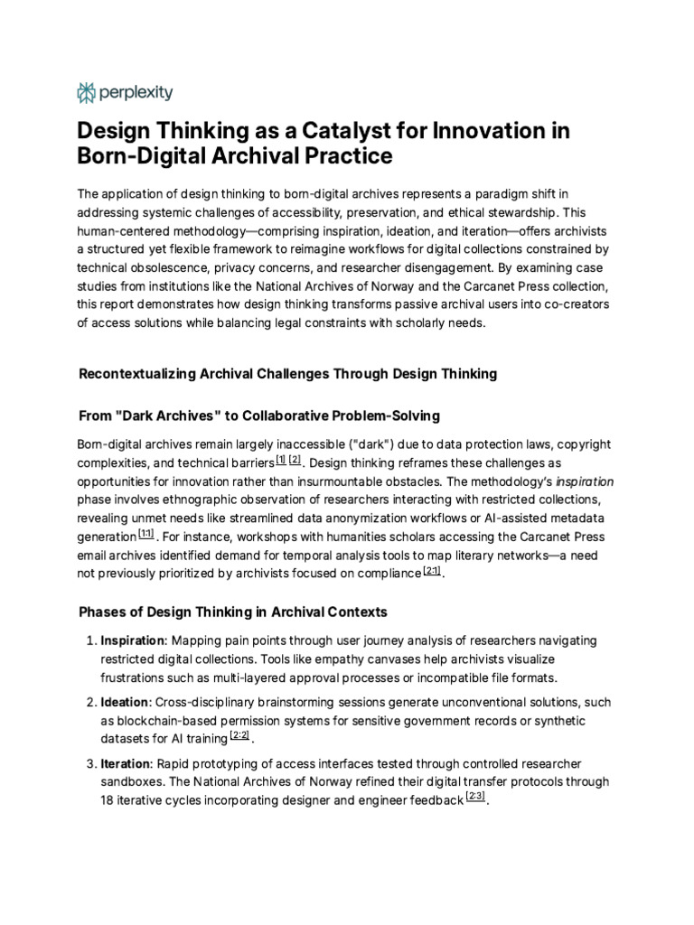 Design Thinking As A Catalyst For Innovation in Bo | PDF | Design ...