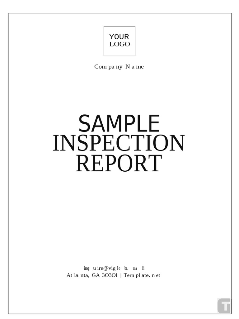 Sample Inspection Report Template | PDF | Safety | Regulatory Compliance
