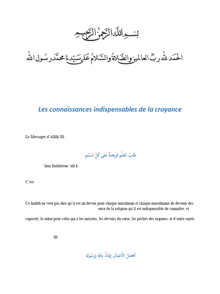 Croyance en Islam : Fondements essentiels | PDF | Allah | Miséricorde