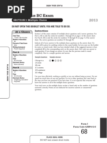 AP Calculus BC 2013 Practice Exam
