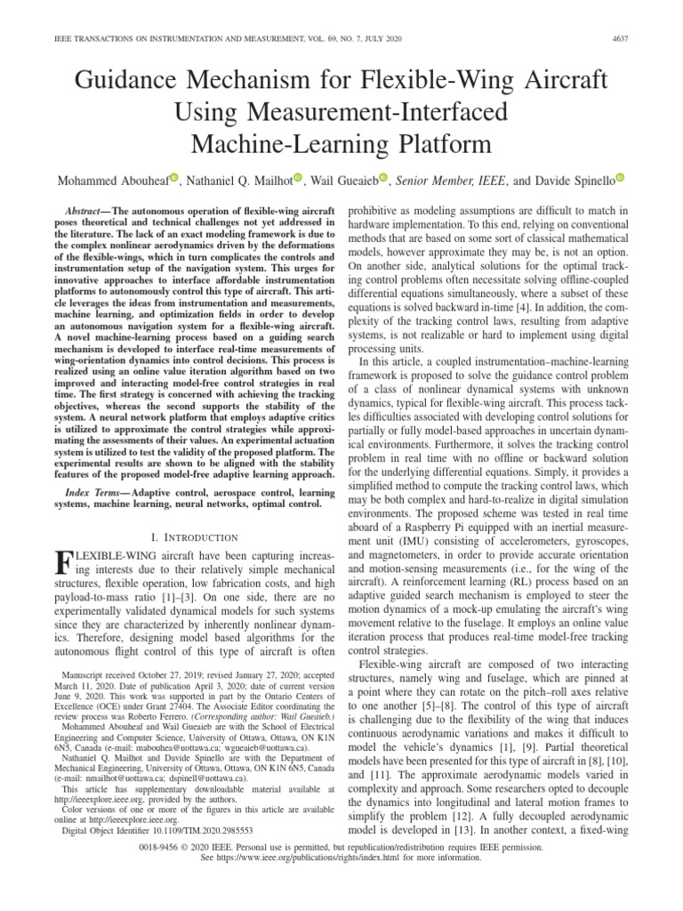 Guidance Mechanism For Flexible-Wing Aircraft Using Measurement ...