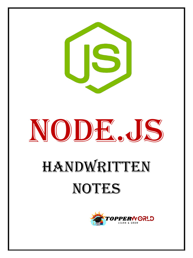 Nodejs Handwritten Notes ? | PDF