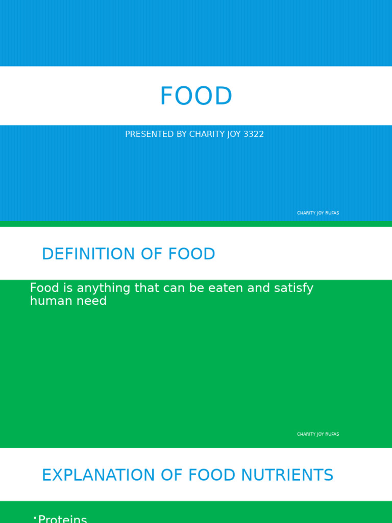 Understanding Food and Nutrients | PDF