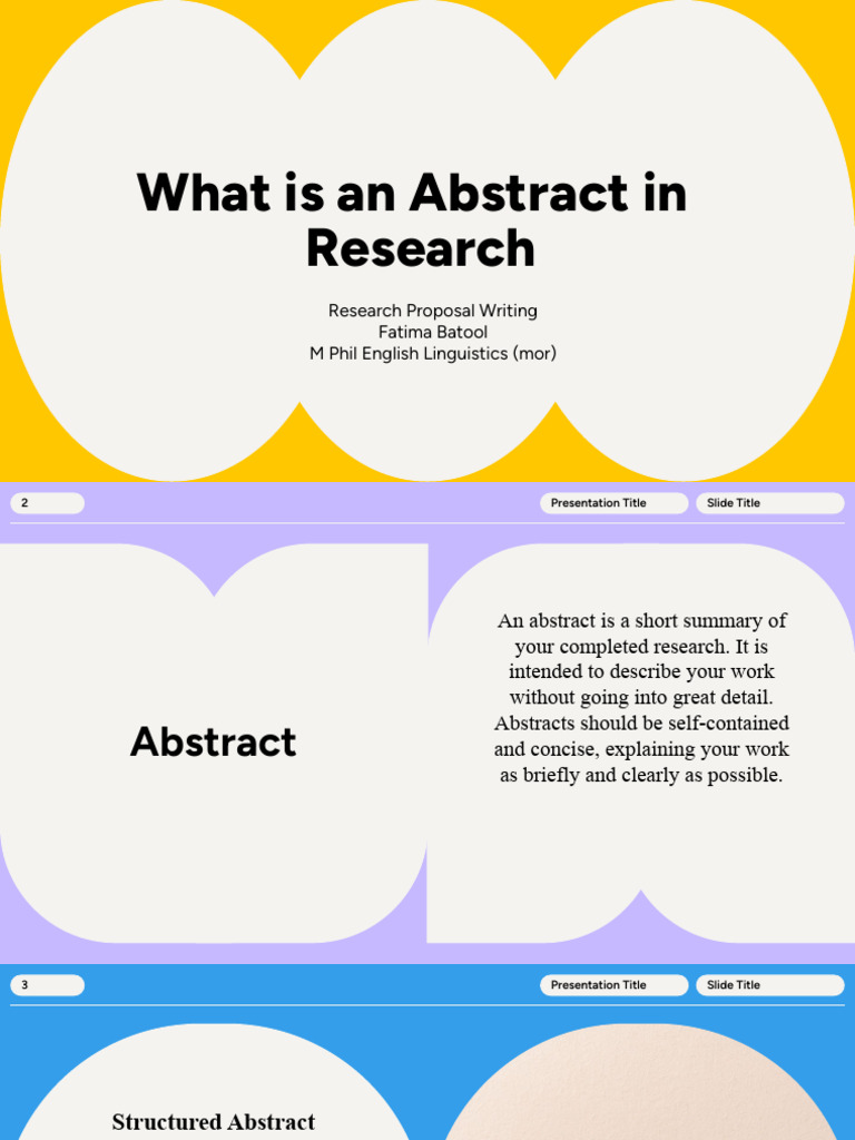 Research Proposal Writing Presentation | PDF | Abstract (Summary ...