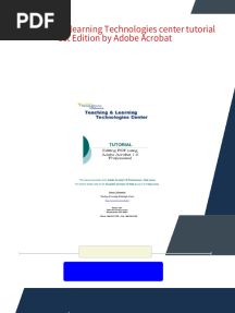 Teaching and learning Technologies center tutorial 1st Edition by Adobe Acrobat - The complete ebook version is now available for download