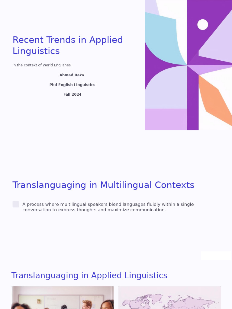 Trends in Applied Linguistics 2024 | PDF | Second Language Acquisition ...