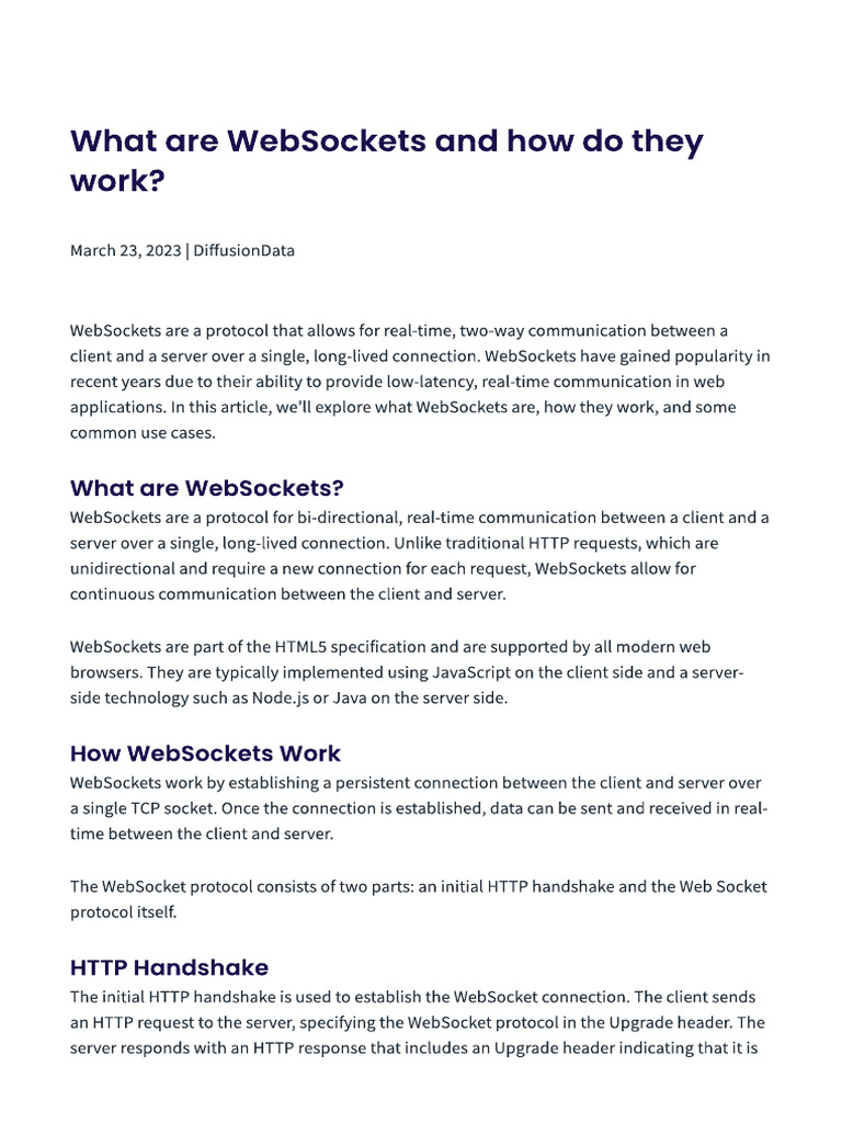 Web Sockets | PDF