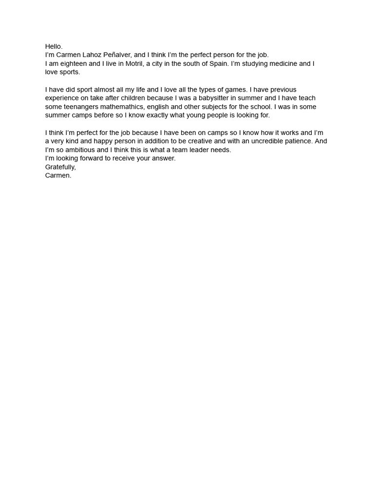 Application for Camp Leader Position | PDF