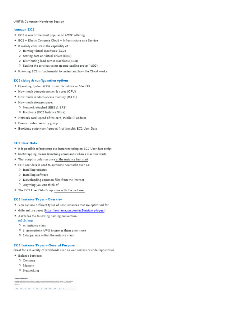 EC2 Instance Types Overview Cheat Sheet | PDF | File Transfer Protocol ...