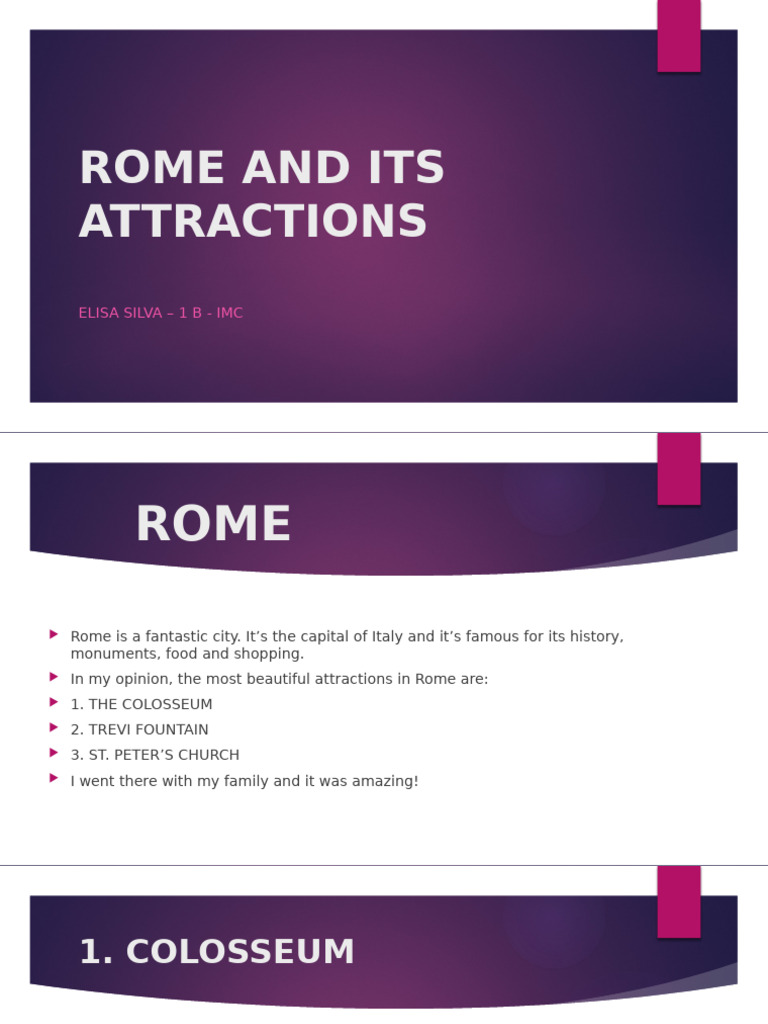 Top 3 Must-See Attractions in Rome | PDF