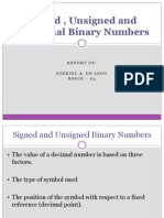 Signed, Unsigned and Fractional Binary Numbers