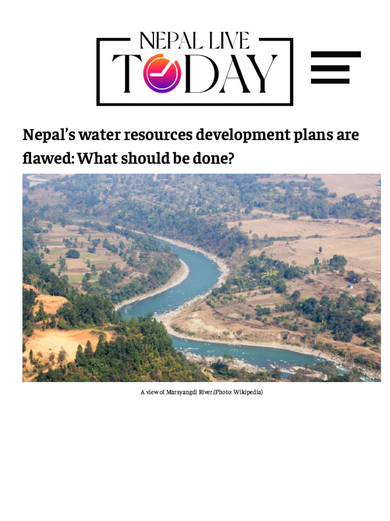 Flawed Water Resource Plans in Nepal | PDF | Water Resources ...