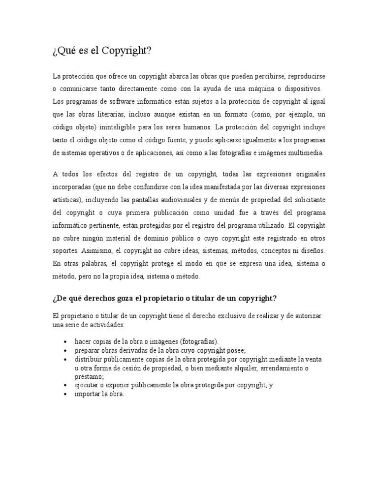 Que Es Copyright PDF