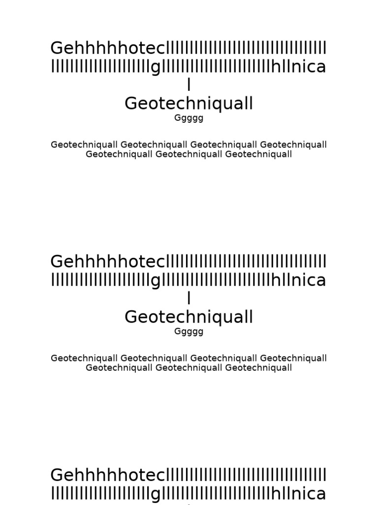 Geotechnical Document Analysis | PDF