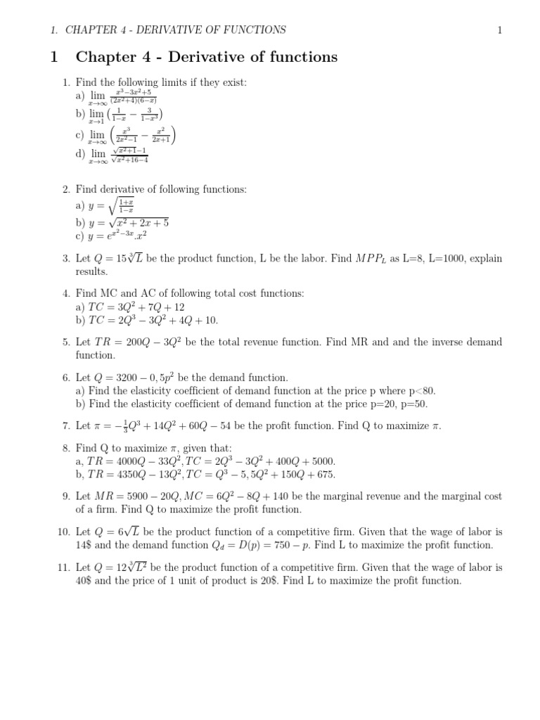 Exercise - C4 No Ans | PDF
