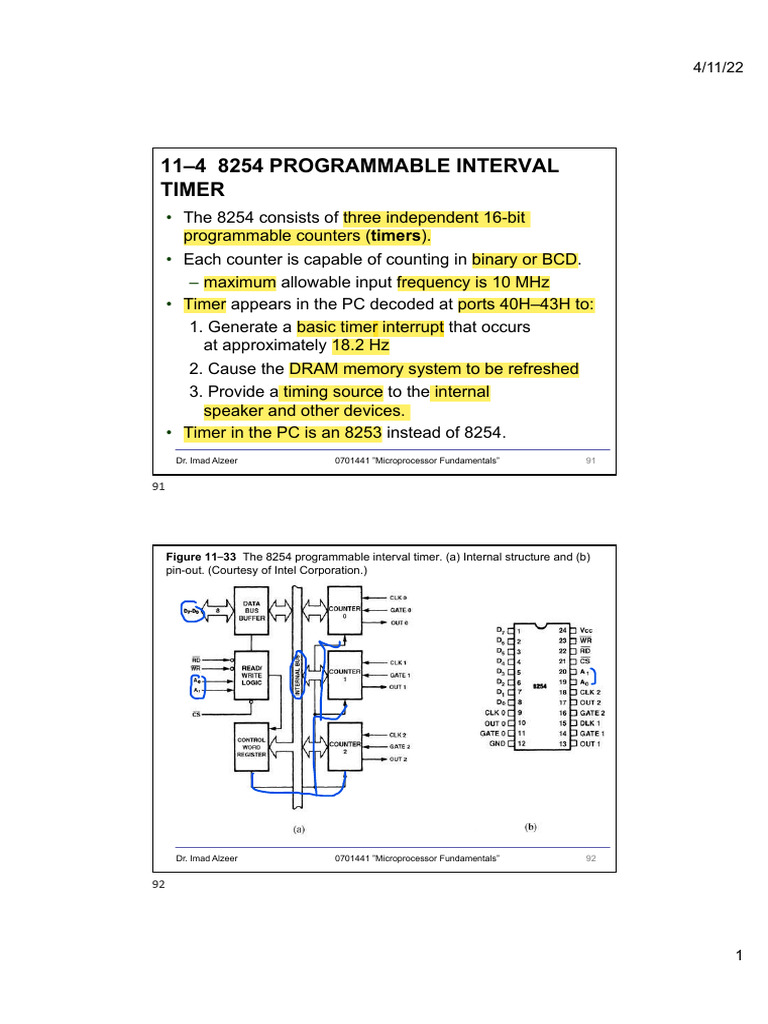 8254 Programmable Interval Timer Guide | PDF | Digital Technology ...