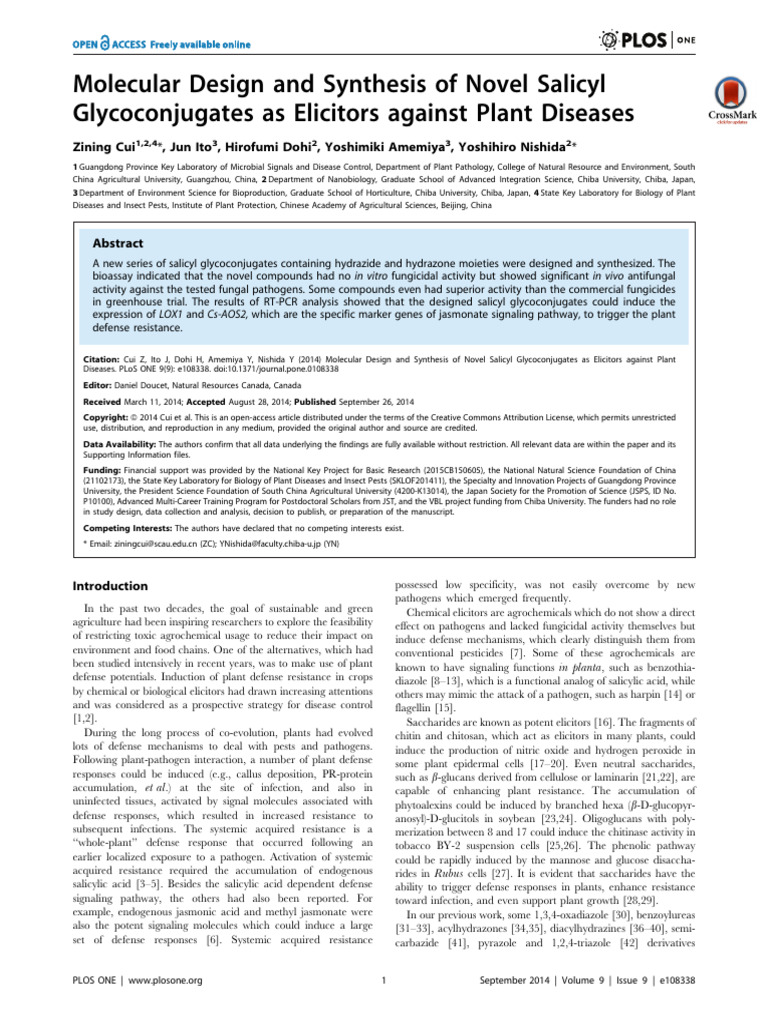 Molecular Design and Synthesis of Novel Salicyl GL | PDF | Biology