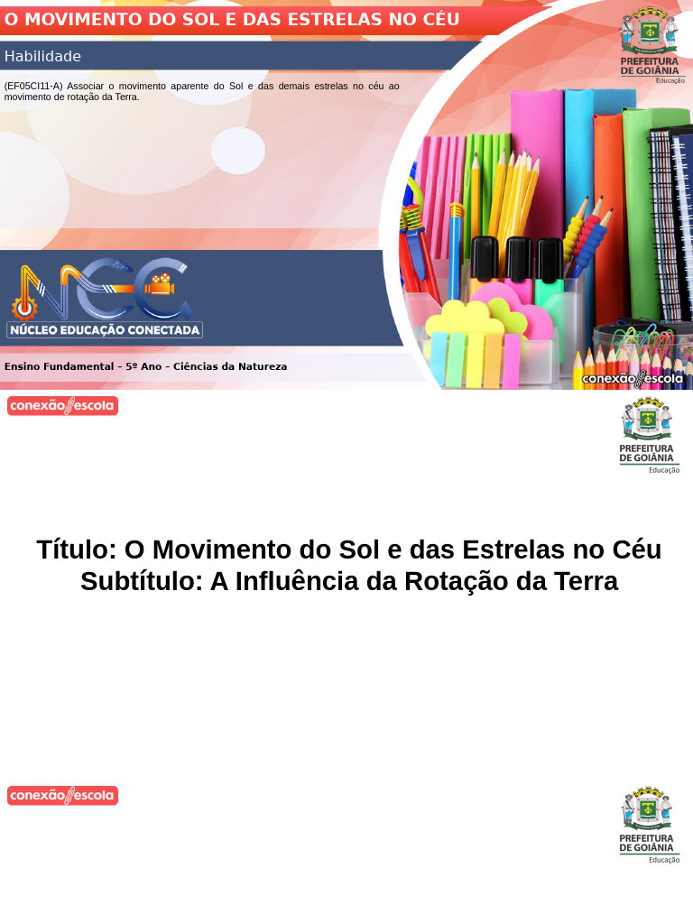 Slides - O Movimento do Sol e das Estrelas no CÃ©u | PDF | Terra | Sol