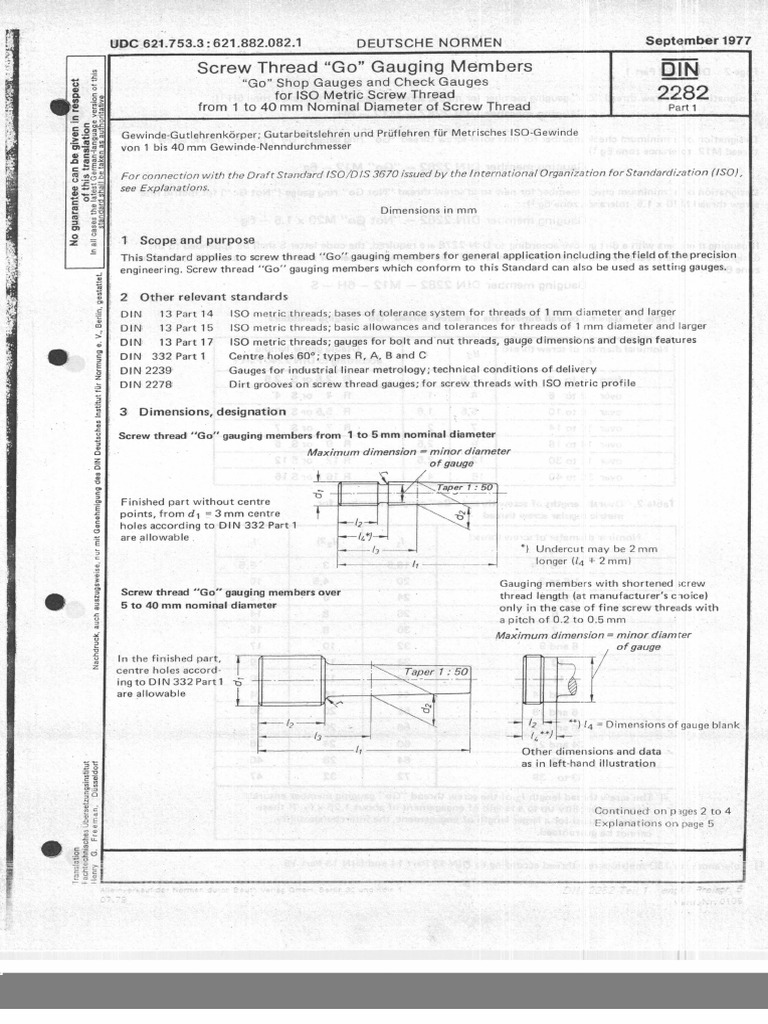 Din 2282 - 1977 | PDF