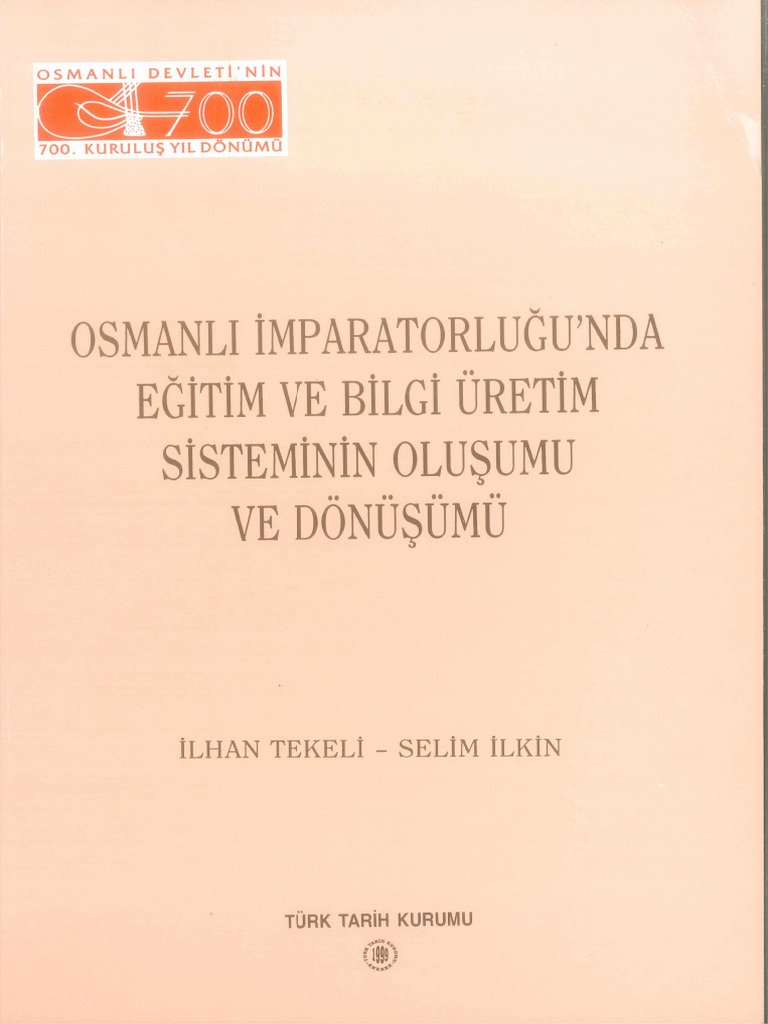 Osmanli Imparatorlugunda Egitim Ve Bilgi | PDF